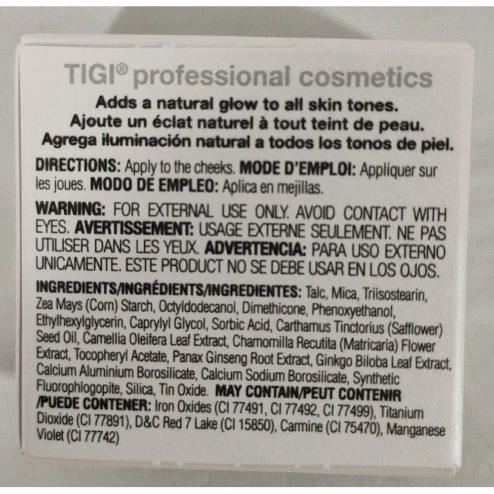 NEW TIGI Professional Cosmetics Lovely Duo Blush Natural‎ Glow Womens Makeup